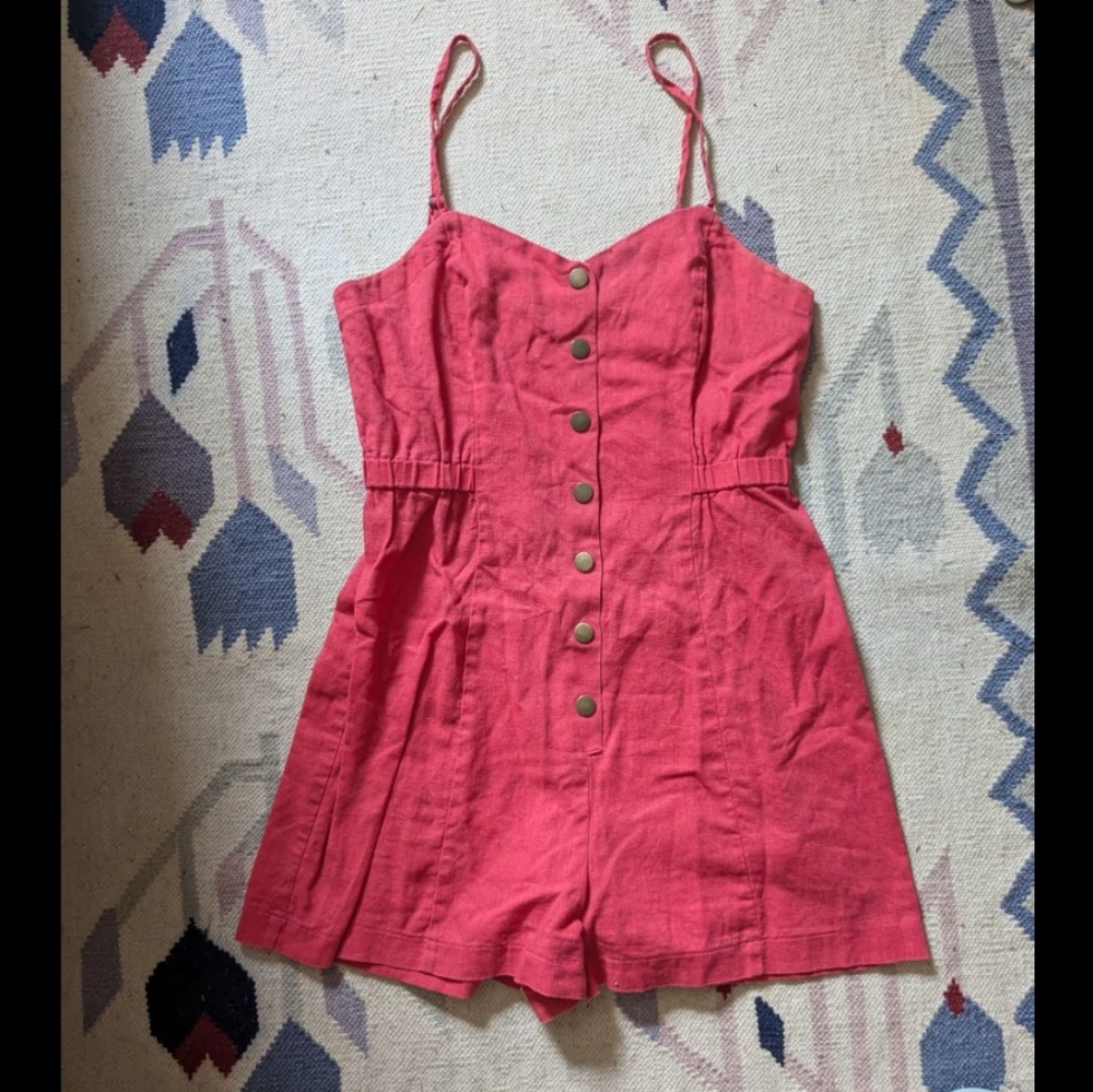 Urban Outfitters COPE Linen Romper
